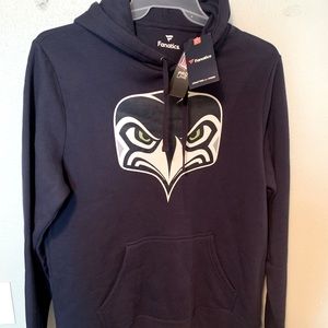 NWT FANATICS Seattle Seahawks NFL Pro Line navy hoodie, Size Large